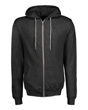 MV Sport 2349 Unisex Retro Heather Full-Zip Hooded Sweatshirt – Charcoal Heather