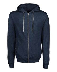 MV Sport 2349 Unisex Retro Heather Full-Zip Hooded Sweatshirt – Navy Heather