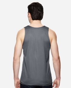 Augusta Sportswear 703 Unisex Training Tank Top – Graphite (on model back)
