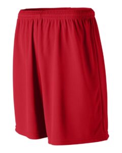 Augusta Sportswear 805 Men’s Wicking Mesh Athletic Shorts – Red (side)