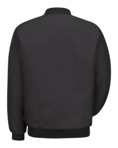 Red Kap JT38T Men’s Tall Solid Team Jacket – Black (back)