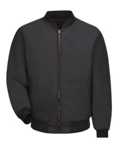 Red Kap JT38T Men’s Tall Solid Team Jacket – Black