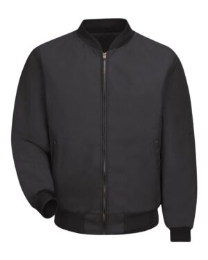 Red Kap JT38T Men’s Tall Solid Team Jacket – Black