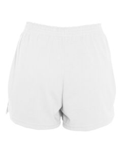 Augusta Sportswear 987 Women’s Trim Fit Jersey Shorts – White (back)