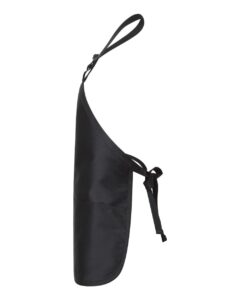 Q-Tees Q4250 Full-Length Apron with Pouch Pocket – Black (side)