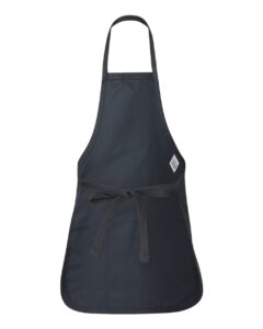 Q-Tees Q4250 Full-Length Apron with Pouch Pocket – Navy (back)