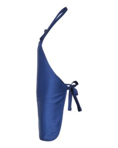 Q-Tees Q4250 Full-Length Apron with Pouch Pocket – Royal (side)
