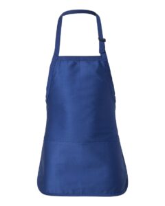 Q-Tees Q4250 Full-Length Apron with Pouch Pocket – Royal