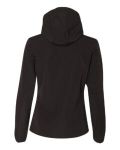 DRI DUCK 9411 Women’s Ascent Soft Shell Hooded Jacket – Black (back)