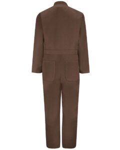 Red Kap CT10T Men’s Tall Twill Action Back Coverall – Brown (back)