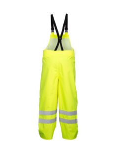 Kishigo 9665P Unisex Storm Stopper Rainwear Bib – Lime (back)