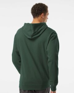 Independent Trading Co. SS4500 Unisex Midweight Hooded Sweatshirt – Alpine Green (on model back)