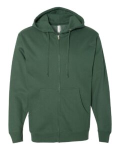 Independent Trading Co. SS4500Z Unisex Midweight Full-Zip Hooded Sweatshirt – Alpine Green
