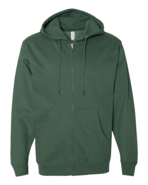 Independent Trading Co. SS4500Z Unisex Midweight Full-Zip Hooded Sweatshirt – Alpine Green