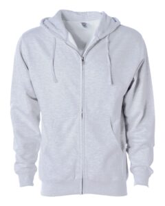 Independent Trading Co. SS4500Z Unisex Midweight Full-Zip Hooded Sweatshirt – Ash Heather