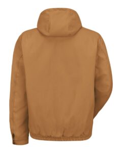 Red Kap JD20 Men’s Blended Duck Zip-Front Hooded Jacket – Brown Duck (back)