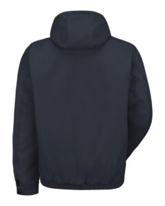 Red Kap JD20 Men’s Blended Duck Zip-Front Hooded Jacket – Navy Duck (back)