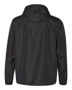 Independent Trading Co. EXP54LWZ Men’s Lightweight Windbreaker Full-Zip Jacket – Black (back)