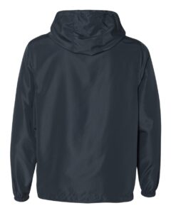 Independent Trading Co. EXP54LWZ Men’s Lightweight Windbreaker Full-Zip Jacket – Classic Navy (back)