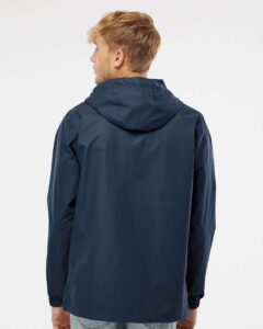 Independent Trading Co. EXP94NAW Men’s Nylon Anorak – Classic Navy (on model back)
