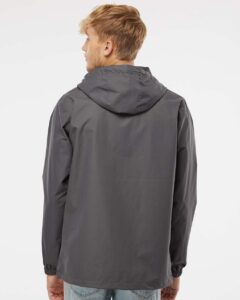Independent Trading Co. EXP94NAW Men’s Nylon Anorak – Graphite (on model back)