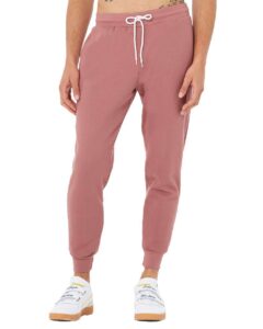 BELLA + CANVAS 3727 Unisex Sponge Fleece Joggers – Mauve (on model)
