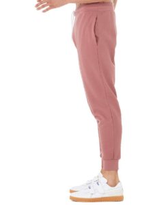 BELLA + CANVAS 3727 Unisex Sponge Fleece Joggers – Mauve (on model side)