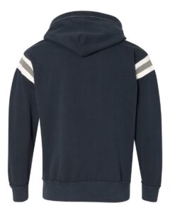 J. America 8847 Men’s Vintage Athletic Hooded Sweatshirt – Vintage Navy (back)