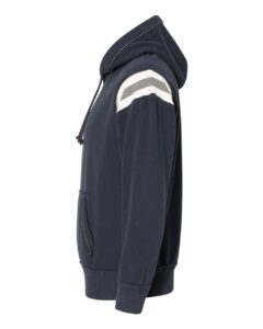J. America 8847 Men’s Vintage Athletic Hooded Sweatshirt – Vintage Navy (side)
