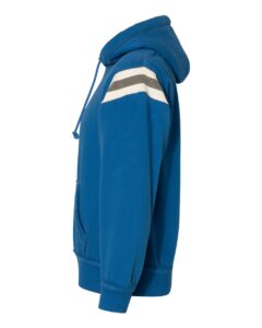 J. America 8847 Men’s Vintage Athletic Hooded Sweatshirt – Vintage Royal (side)