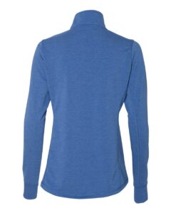 J. America 8433 Women’s Omega Stretch Quarter-Zip Pullover – Royal Triblend (back)