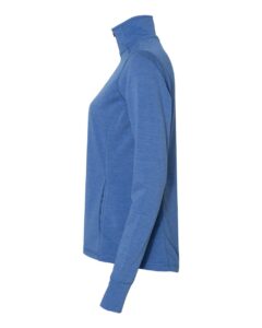 J. America 8433 Women’s Omega Stretch Quarter-Zip Pullover – Royal Triblend (side)