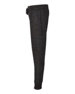 J. America 8675 Women’s Mélange Fleece Joggers – Black (side)