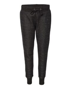 J. America 8675 Women’s Mélange Fleece Joggers – Black