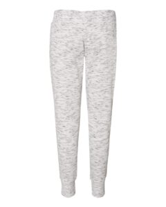 J. America 8675 Women’s Mélange Fleece Joggers – White (back)