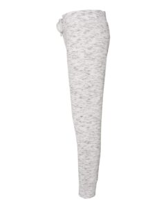 J. America 8675 Women’s Mélange Fleece Joggers – White (side)
