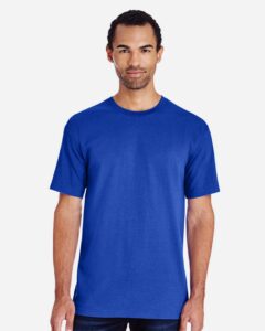 Gildan H000 Unisex Hammer™ T-Shirt – Deep Royal (on model)
