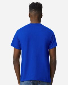 Gildan 8000 Unisex DryBlend® T-Shirt – Deep Royal (on model back)