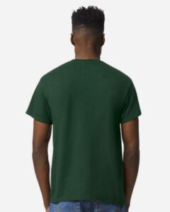Gildan 8000 Unisex DryBlend® T-Shirt – Dark Green (on model back)