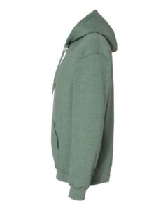 Gildan 18500 Unisex Heavy Blend™ Hooded Sweatshirt – Heather Dark Green (side)