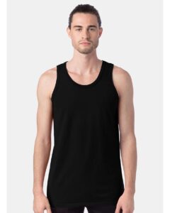 ComfortWash by Hanes GDH300 Unisex Garment-Dyed Unisex Tank Top – Black (on model)