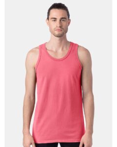 ComfortWash by Hanes GDH300 Unisex Garment-Dyed Unisex Tank Top – Coral Craze (on model)