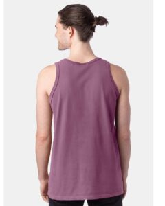 ComfortWash by Hanes GDH300 Unisex Garment-Dyed Unisex Tank Top – Purple Plum Raisin (on model back)