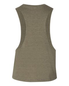 BELLA + CANVAS 6682 Women’s Racerback Crop Tank – Heather Olive (back)