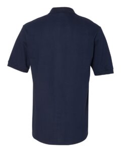 JERZEES 443M Men’s 100% Ring-Spun Cotton Piqué Polo – J. Navy (back)