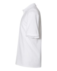 JERZEES 443M Men’s 100% Ring-Spun Cotton Piqué Polo – White (side)