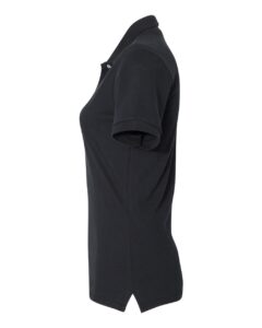 JERZEES 443W Women’s 100% Ring-Spun Cotton Piqué Polo – Black (side)