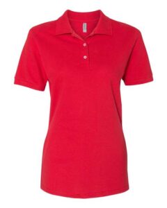 JERZEES 443W Women’s 100% Ring-Spun Cotton Piqué Polo – True Red