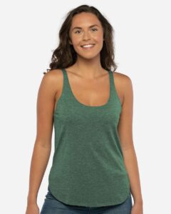Next Level 5033 Women’s Festival Tank – Royal Pine (on model)