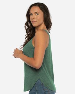 Next Level 5033 Women’s Festival Tank – Royal Pine (on model side)